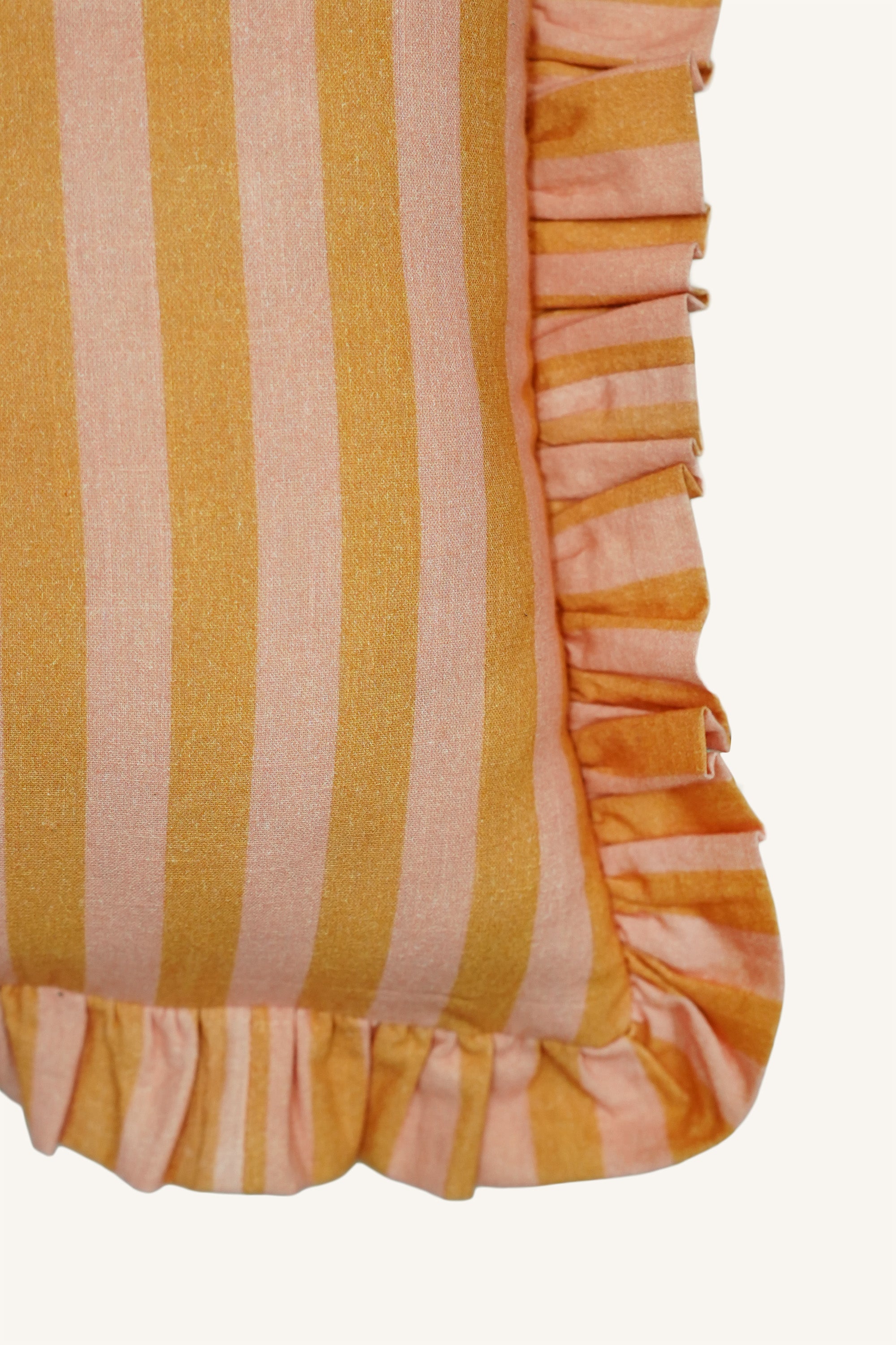 Golden Parlour Ruffle Pillow